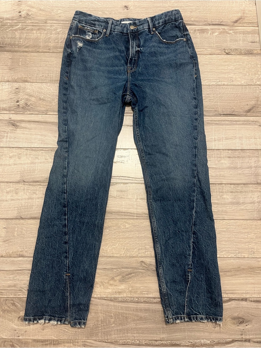 Good American Dark Blue Straight Jeans